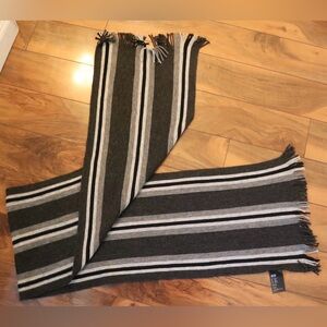 H&M Gray and Black Striped Men's Scarf